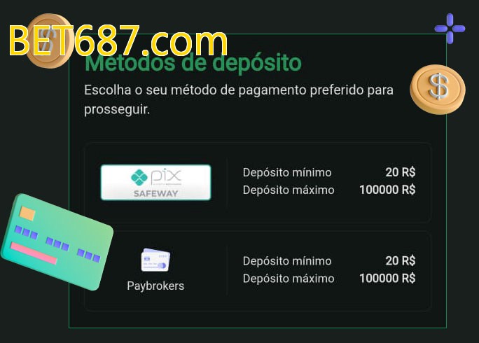 O cassino BET687.combet oferece uma grande variedade de métodos de pagamento